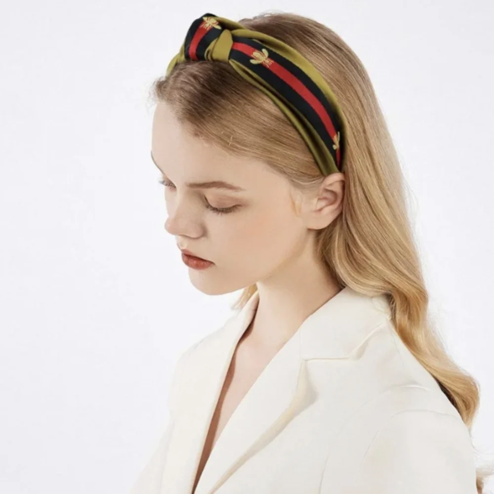 Fashion Bee Headband (Choose 1: Black, Green, Navy, Gold)
